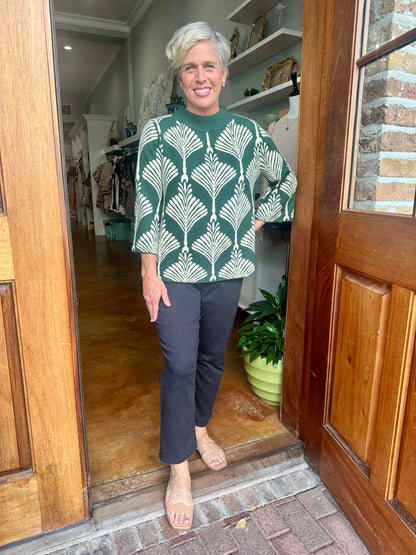 Abstract Print Sweater